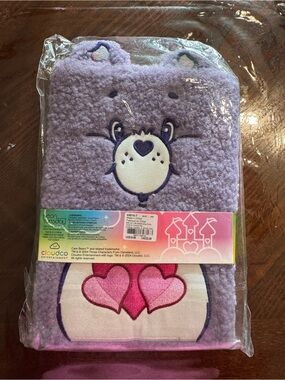 Care Bears Purple Plush Hooded Kids Robe with Heart Details - Cloudco